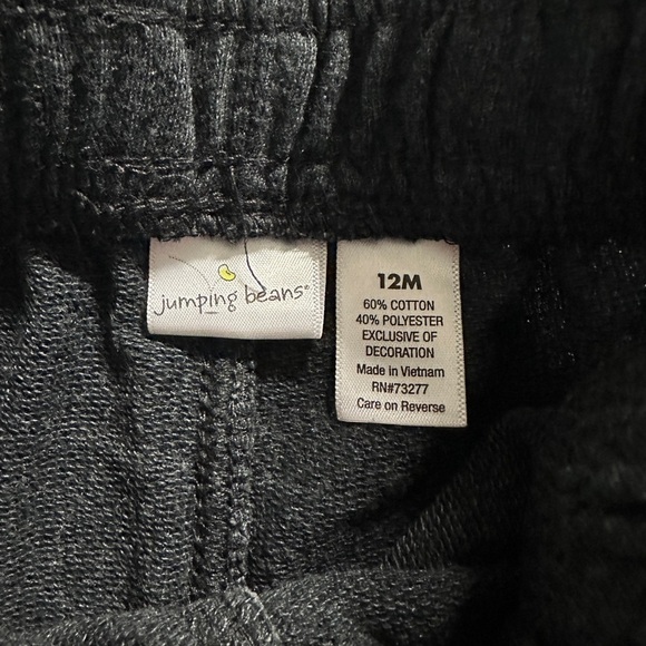 Jumping Beans Black Joggers with Orange Stripe - Picture 2 of 3